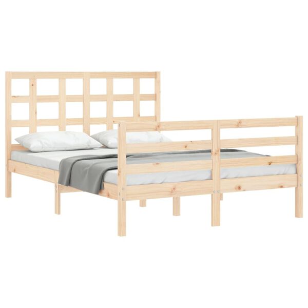vidaXL Cadre de lit sans matelas bois massif