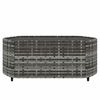 vidaXL Salon de jardin 3 pcs avec coussins Gris R&eacute;sine tress&eacute;e