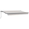 vidaXL Auvent R&eacute;tractable Gris clair et blanc 3,5 x 2 m tissu