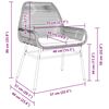 vidaXL Ensemble de salle &agrave; manger pour jardin 5 pcs Noir polyrotin