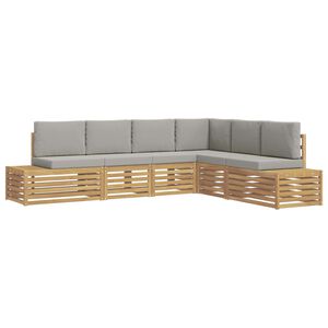 vidaXL 6 pc Ensemble de canap&eacute;s d'ext&eacute;rieur Blanc