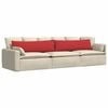 vidaXL Coussins de canapé 2 pcs Rouge 145 x 40 cm tissu