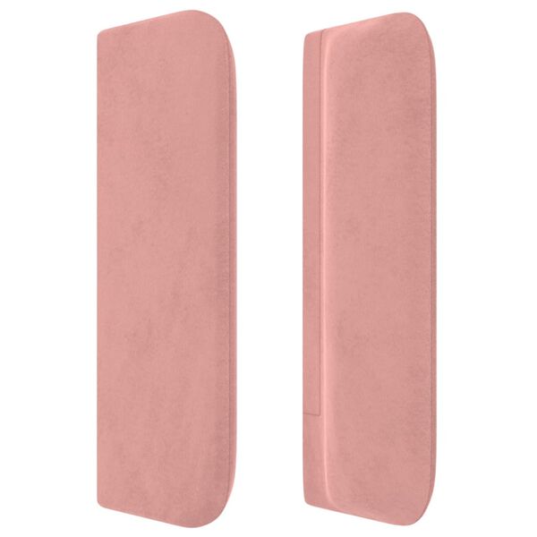 vidaXL T&ecirc;te de lit avec oreilles Rose 203x16x78/88 cm Velours