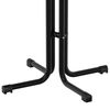 vidaXL Table de bar noir &Oslash;70x110 cm bois d'ing&eacute;nierie et acier