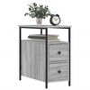 vidaXL Tables de chevet 2 pcs sonoma gris 30x60x60cm bois d'ing&eacute;nierie