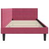 vidaXL Cadre de lit d'angle Bordeaux 90 cm x 190 cm Velours