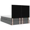 vidaXL Lit avec rangement et LED Gris fonc&eacute; 140 x 200 cm Polyester