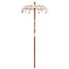 vidaXL Parasol balinais 260 Cr&egrave;me 95-100 cm Coton et bois massif
