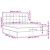 vidaXL Cadre de lit ottoman avec matelas gris clair 200x200 cm velours