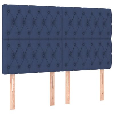 vidaXL Têtes de lit 4 pcs Bleu 72x7x78/88 cm Tissu