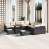 vidaXL Ensemble de canap&eacute; de jardin 13 pcs Noir polyrotin