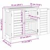 vidaXL Armoire de jardin Naturel 75 x 35 x 70cm Bois d'Acacia Massif