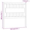 vidaXL T&ecirc;te de lit 95,5x4x100 cm Bois massif de pin