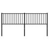 vidaXL T&ecirc;te de lit de remplacement m&eacute;tal noir 180 cm