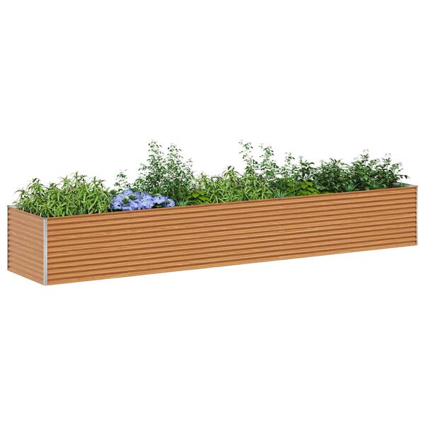 vidaXL Jardini&egrave;re sur&eacute;lev&eacute;e 485 x 100 x 68 cm Acier galvanis&eacute;