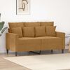 vidaXL Canap&eacute; &agrave; 2 places Marron 120 cm Velours