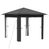 vidaXL Abri de jardin sans paroi 2,6 x 2,6 m Gris clair et anthracite