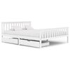 vidaXL Cadre de lit sans matelas blanc bois de pin massif 160x200 cm