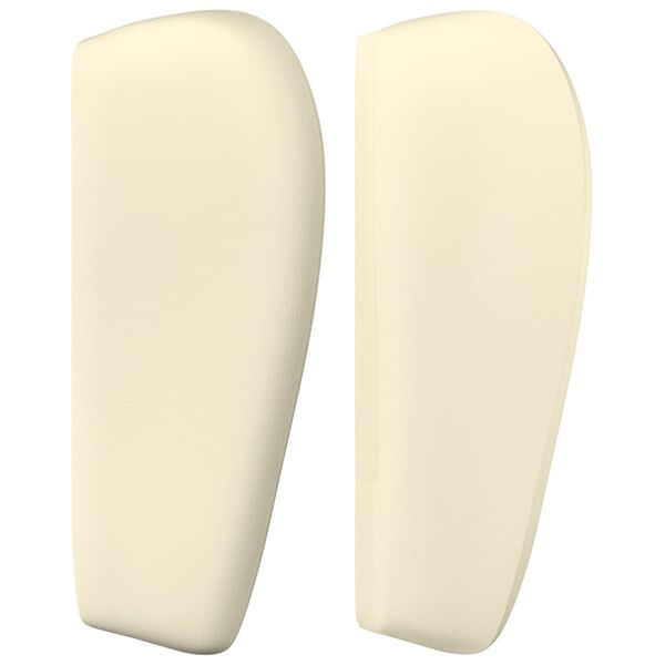 vidaXL T&ecirc;te de lit avec oreilles Cr&egrave;me 203x23x78/88 cm Similicuir