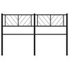 vidaXL T&ecirc;te de lit de remplacement m&eacute;tal noir 135 cm