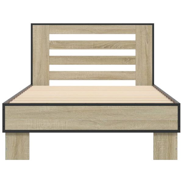 vidaXL Cadre de lit sans matelas ch&ecirc;ne sonoma 100x200 cm