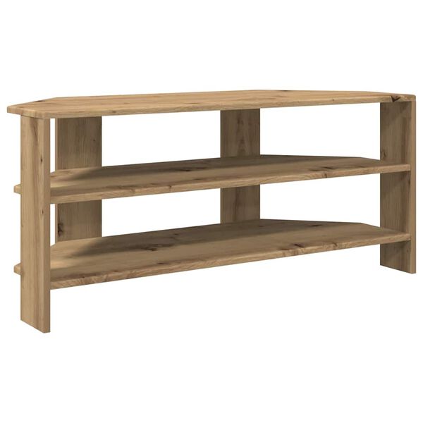 vidaXL MeubleTVd'Angle Ch&ecirc;ne artisanal 102x40,5x45cm Bois d'ing&eacute;nierie