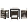 vidaXL Ensemble de salle &agrave; manger pour jardin 5 pcs Marron