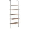 vidaXL &Eacute;tag&egrave;re inclin&eacute;e &agrave; 5 niveaux Marron fonc&eacute; et noir 64x35x185 cm