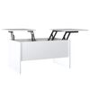 vidaXL Table basse blanc brillant 80x50x42,5 cm bois d'ing&eacute;nierie