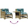 vidaXL Salon de jardin 4 pcs avec coussins bois de pin impr&eacute;gn&eacute;