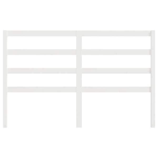 vidaXL T&ecirc;te de lit Blanc 166x4x100 cm Bois massif de pin