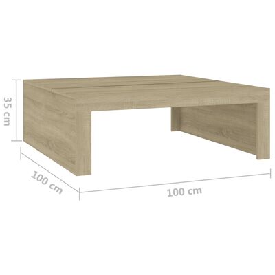 vidaXL Table basse Chêne sonoma 100x100x35 cm Bois d'ingénierie
