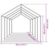 vidaXL Tissu de tente sans cadre Gris 8 x 4 m PE