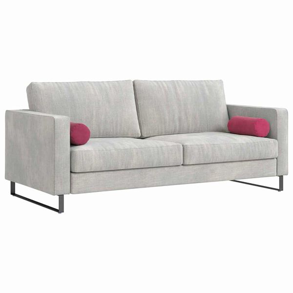 vidaXL Coussins d'accent 2 pcs Bordeaux &Oslash; 15 x 40 cm