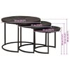 vidaXL Tables basses gigognes 3 pcs Bois de mangue massif et acier