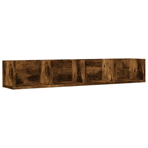 vidaXL Armoire murale ch&ecirc;ne fum&eacute; 99x18x16,5 cm bois d'ing&eacute;nierie