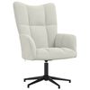 vidaXL Chaise de relaxation Blanc cr&egrave;me Velours