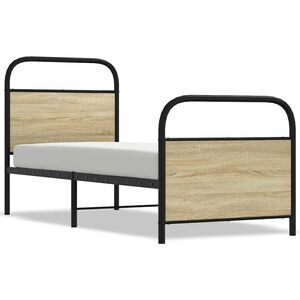 vidaXL Cadre de lit sans matelas 80x200cm ch&ecirc;ne sonoma bois ing&eacute;nierie