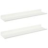 vidaXL &Eacute;tag&egrave;re flottante 2 pcs Blanc 100 x 9 x 2,5 cm Acier