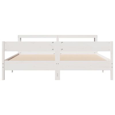 vidaXL Cadre de lit sans matelas blanc 180x200 cm bois massif de pin