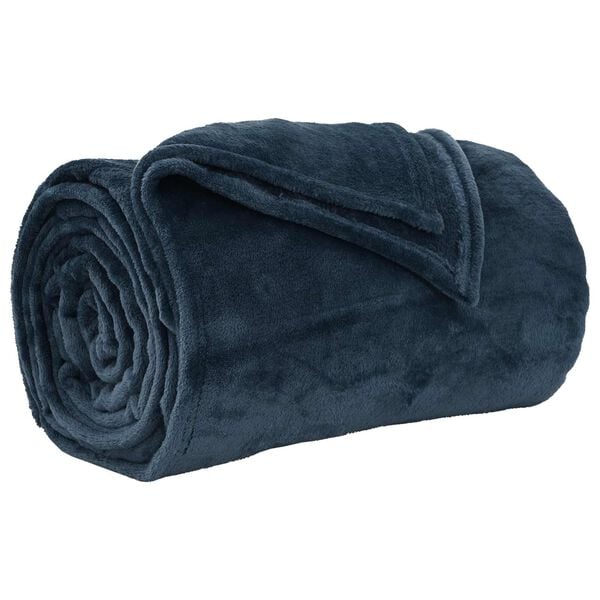 vidaXL Jet&eacute; Bleu marine 240 x 270 cm Toison