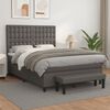 vidaXL Sommier &agrave; lattes de lit avec matelas Gris 140x200 cm Similicuir