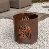 RedFire Chemin&eacute;e de jardin fait &agrave; la main Kiruna Rouille Acier