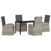 vidaXL Ensemble de salle &agrave; manger pour jardin 5 pc Gris polyrotin