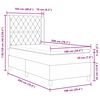 vidaXL Lit &agrave; ressorts avec matelas Gris fonc&eacute; 100 x 200 cm Velours