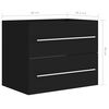vidaXL Armoire d'&eacute;vier Noir 60x38,5x48 cm Bois d&rsquo;ing&eacute;nierie
