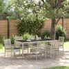 vidaXL Ensemble de salle &agrave; manger pour jardin 7 pcs Gris clair