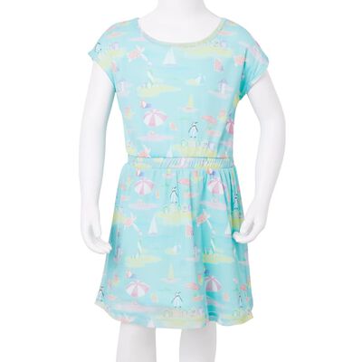 Robe pour enfants aqua clair 116