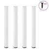 vidaXL Pieds de table de bar 4 pi&egrave;ces Blanc 110-112 cm Acier