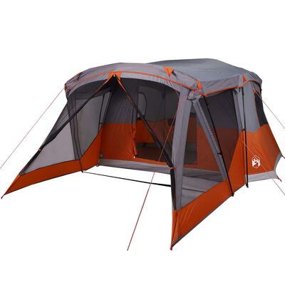 vidaXL Tente de camping avec porche 4 personnes orange imperméable